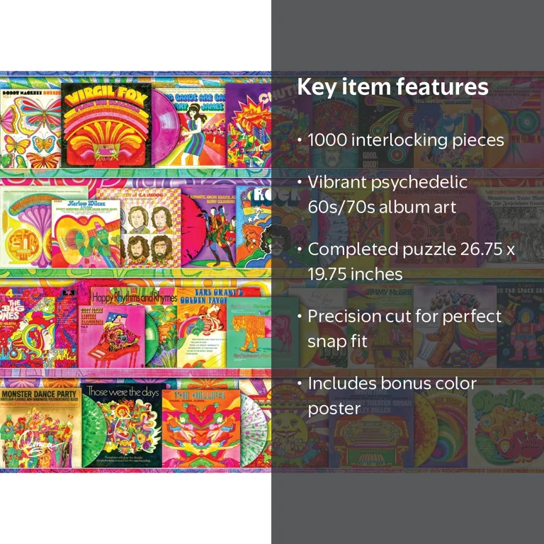 Buffalo Games Retro Album Covers 1000-Piece 26.75 x 19.75-inch