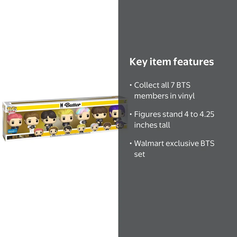 Funko Pop! Exclusive BTS Butter 7pk Figures - RM, Jin, SUGA, j