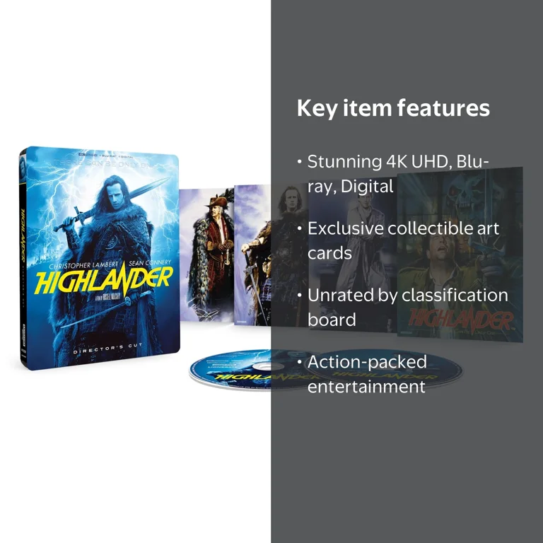 Highlander (4K Ultra HD + Blu-ray + Digital Copy) Art Cards
