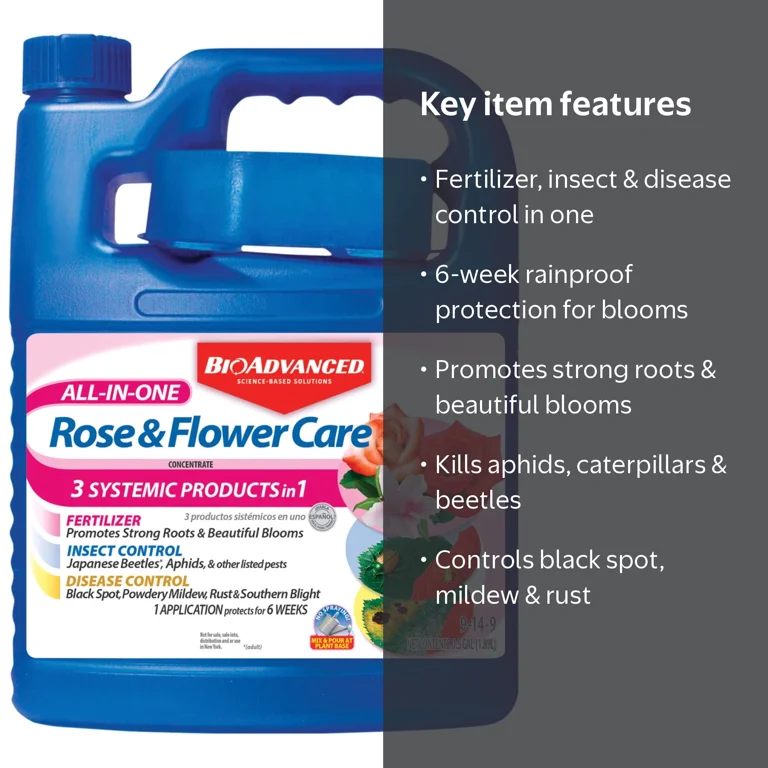 BioAdvanced, All-in-One Rose and Flower Care Concentrate, 64 oz