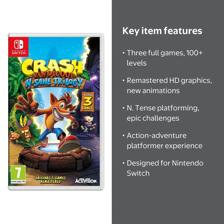 Crash Bandicoot N. Sane Trilogy (Nintendo Switch) - Walmart.com