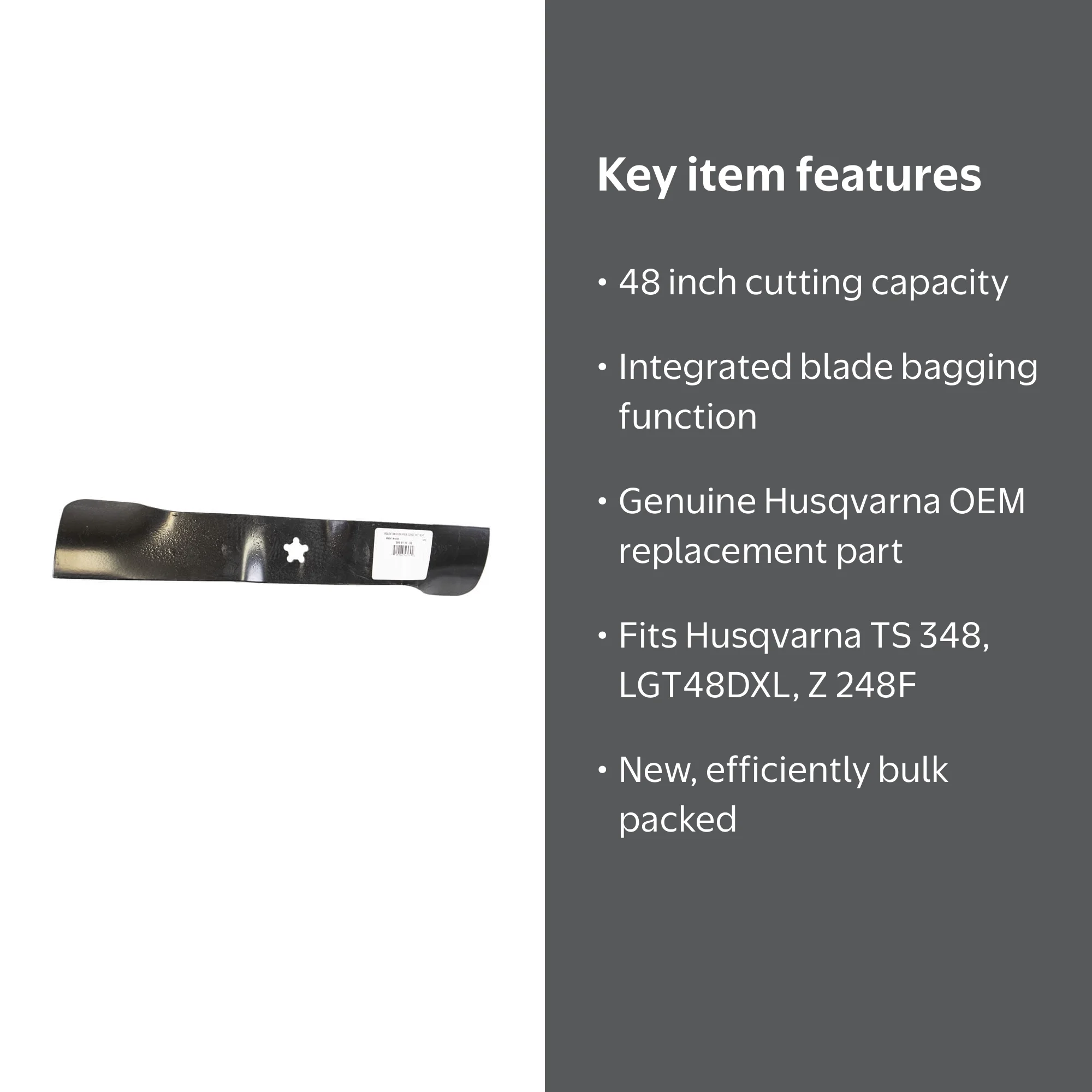 Husqvarna Genuine OEM Bagging Blade - 588811002 - Walmart.com