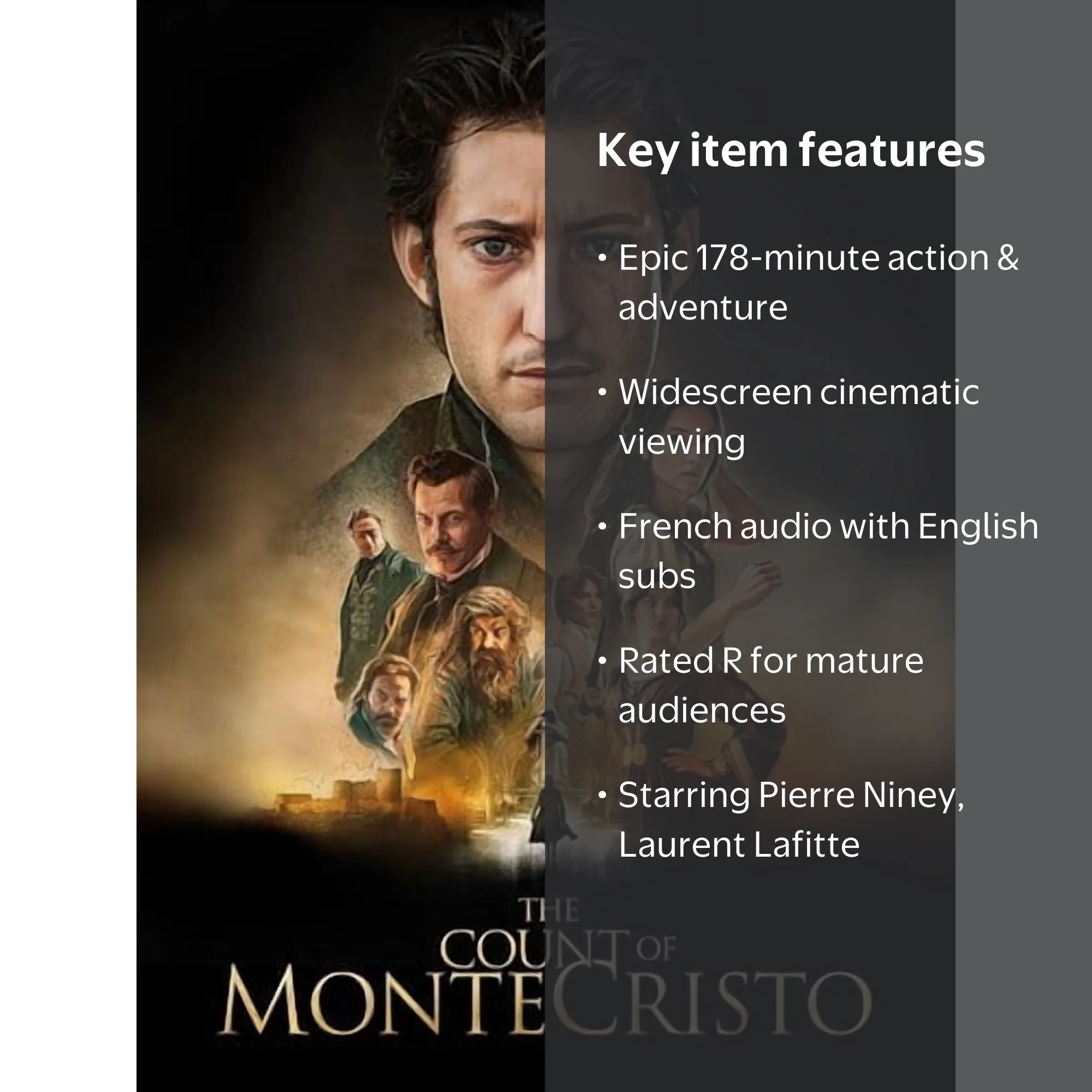 The Count of Monte Cristo (DVD), Samuel Goldwyn Films, Action