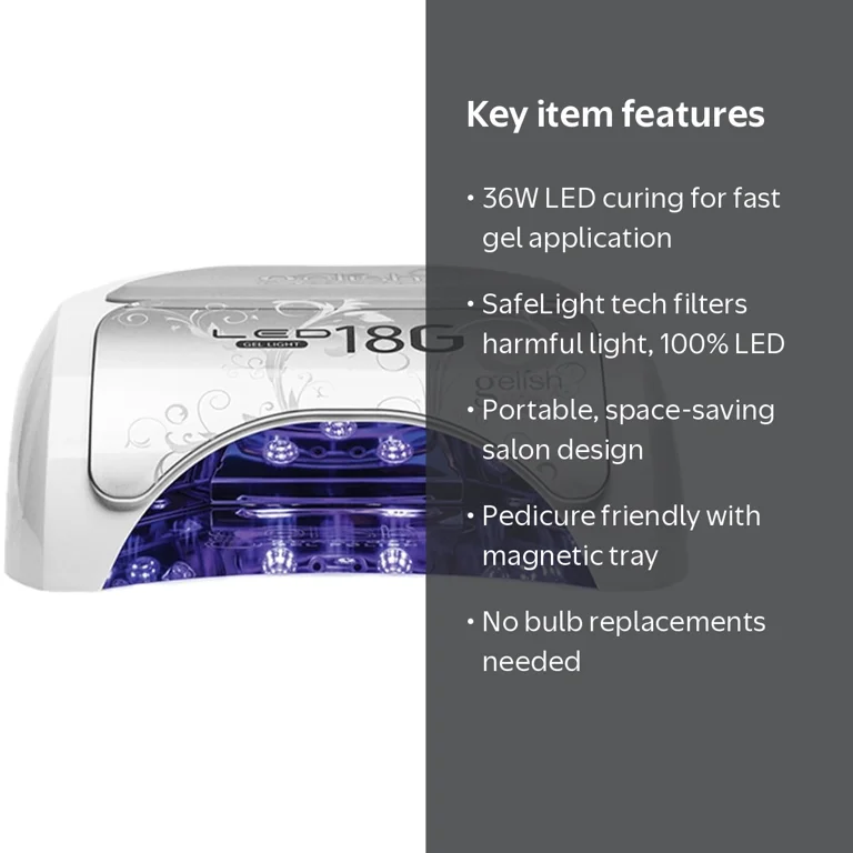 Gelish 18G Classic LED Light - Professional Nail Curing Lamp for