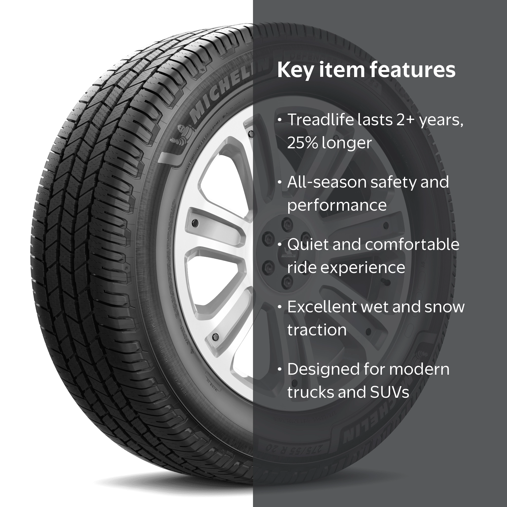 Michelin Defender LTX MS2 275/65R20 116H XL Tire - Walmart.com