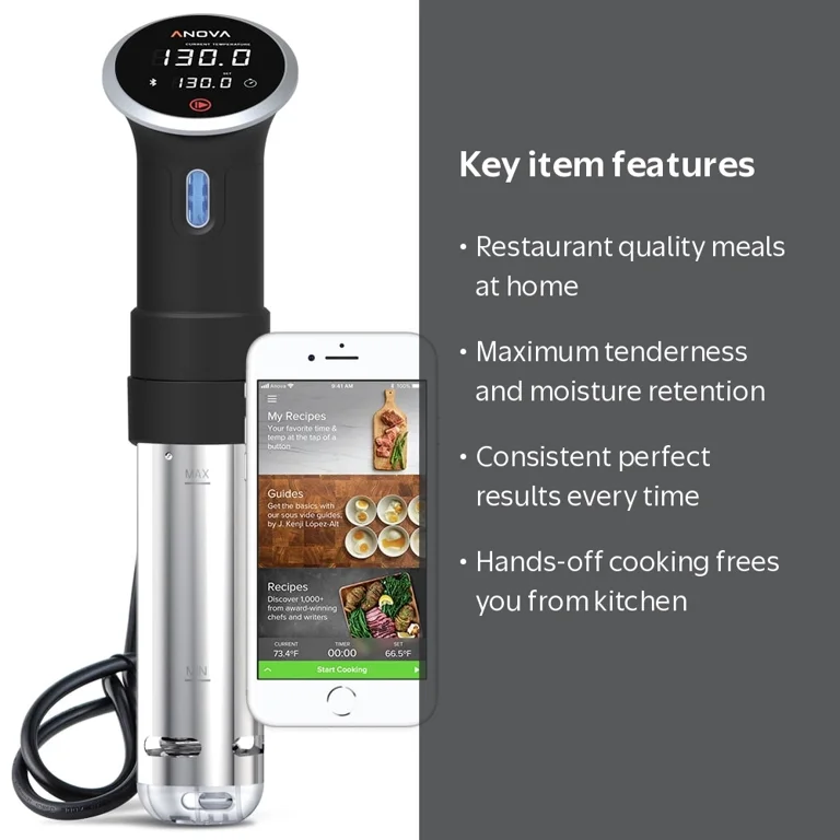 Anova Culinary 800W Bluetooth Sous Vide Cooker | Perfect Results