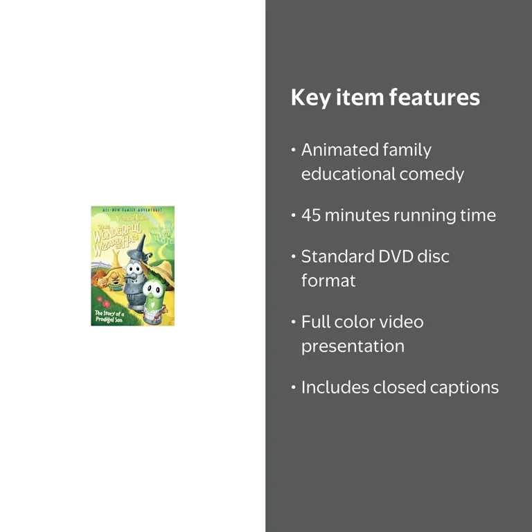 VeggieTales: The Wonderful Wizard of Ha's DVD, Comedy, Family
