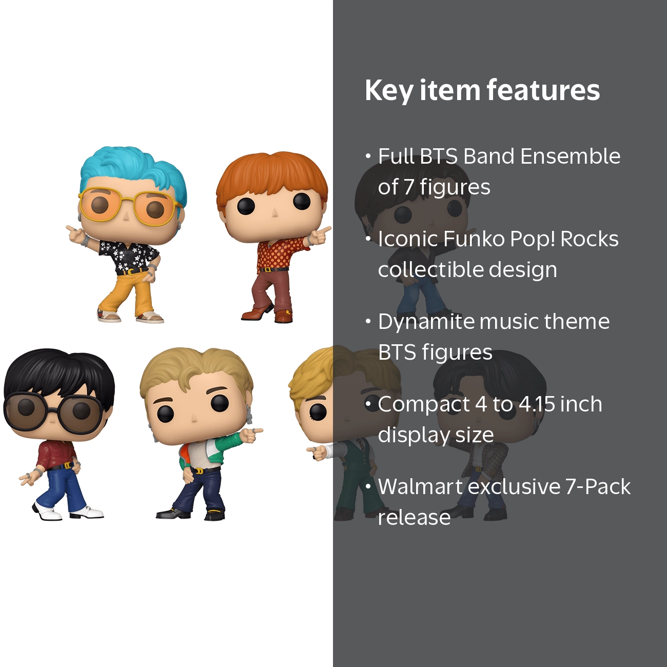 Funko Pop! Rocks Vinyl Figures: 7PK BTS - Dynamite - Walmart