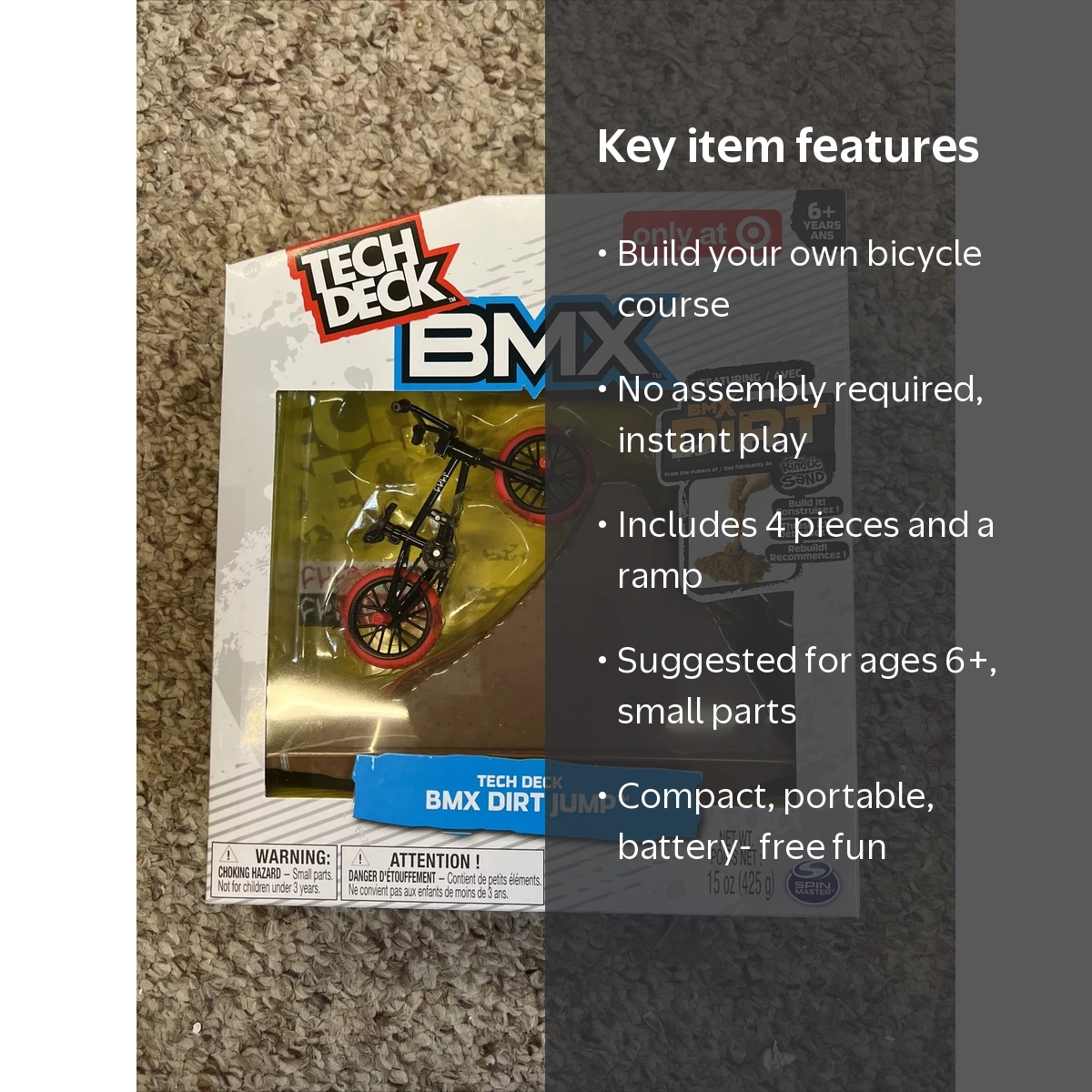 Tech Deck BMX Dirt Jump Set - Bike Toy Fingerboard for 6 Years and