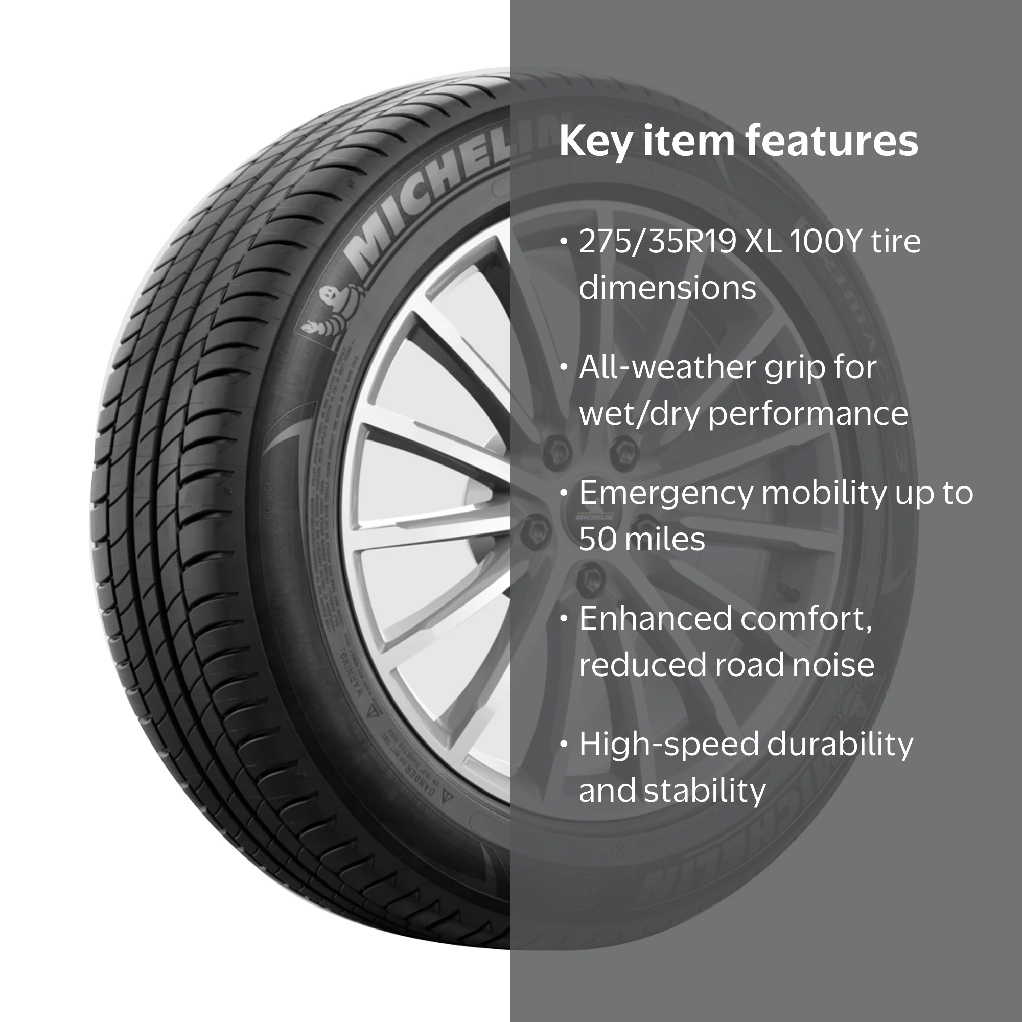 Michelin Primacy 3 Summer 275/35R19/XL 100Y Tire - Walmart.com