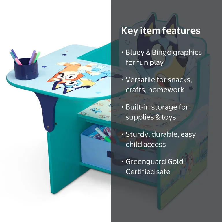 新品 WILD ROCKY フィリオ FDピクニックテーブル&椅子 ブルー Delta Children, Bluey Chair Desk with Storage Bin, Blue - Walmart.com