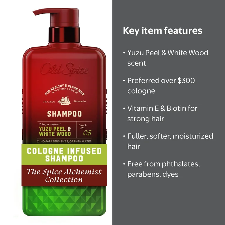 Old Spice Mens Shampoo, The Spice Alchemist Collection, Yuzu Peel
