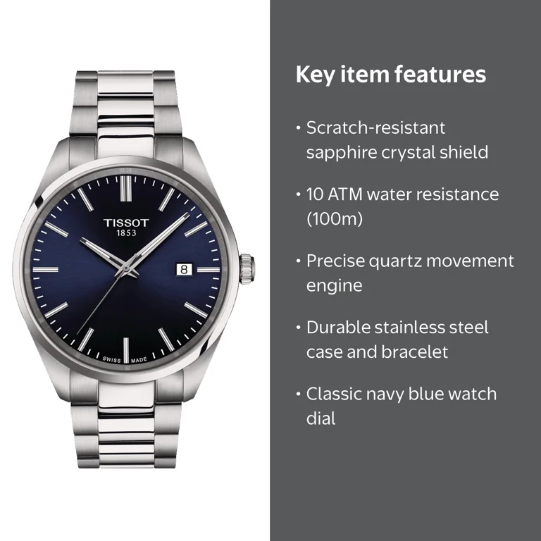Tissot Men's PR 100 Navy blue Dial Watch - T1504101104100