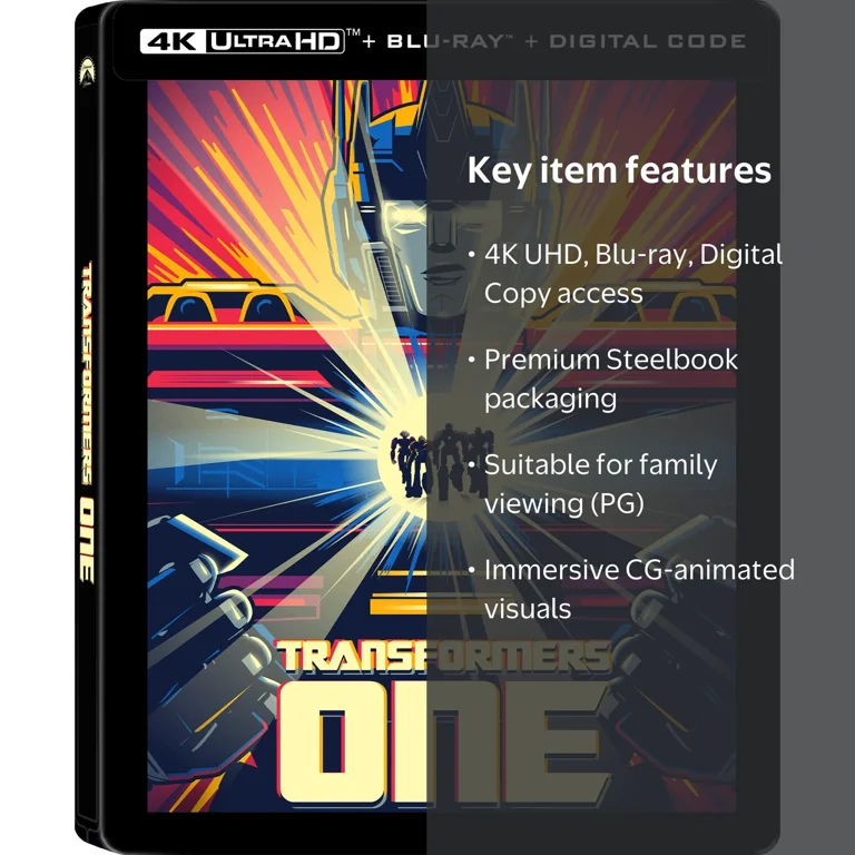 Transformers One (Steelbook) (4K Ultra HD + Blu-ray + Digital Copy