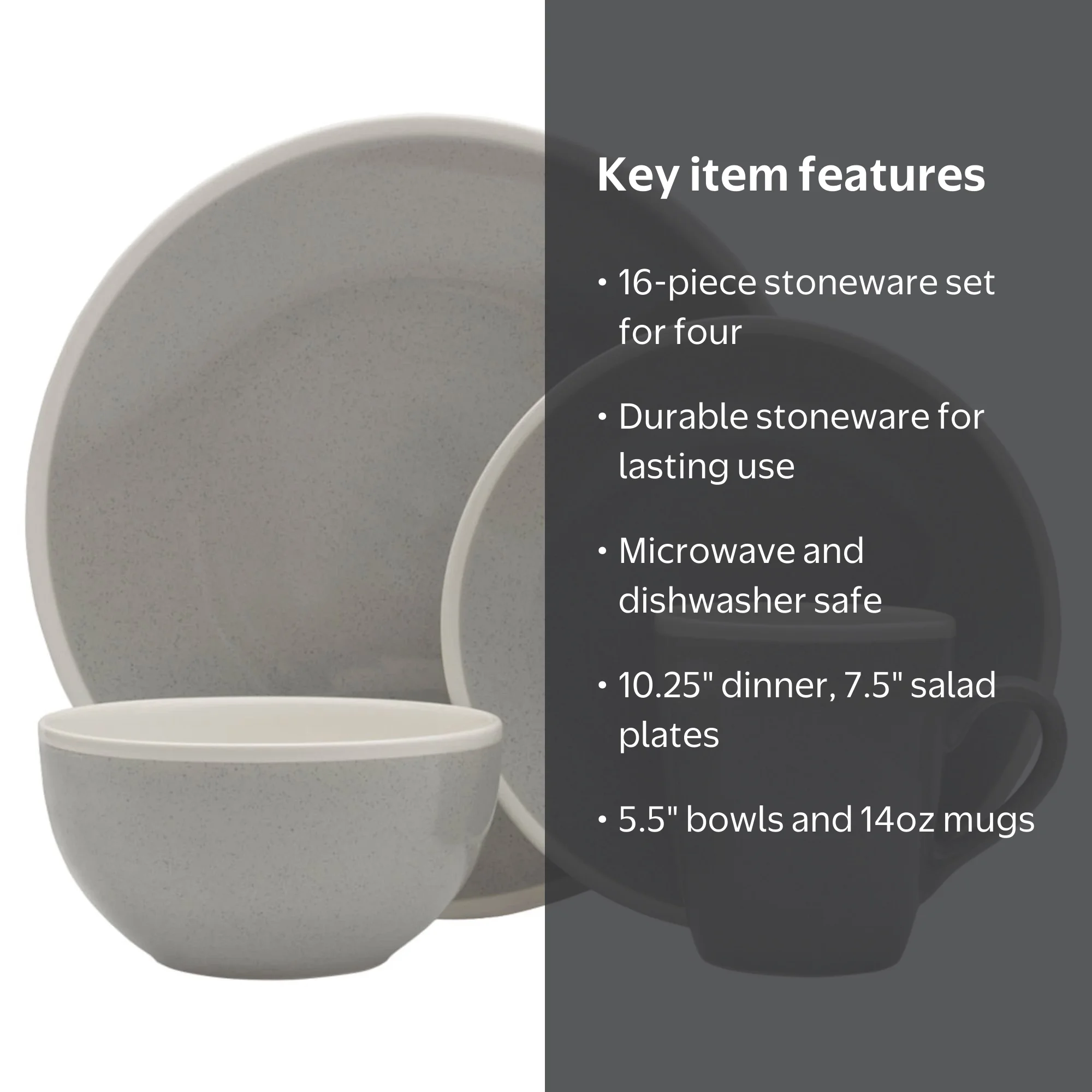 Gourmet Basics Melanie 16 Piece Dinnerware Set, Service for 4