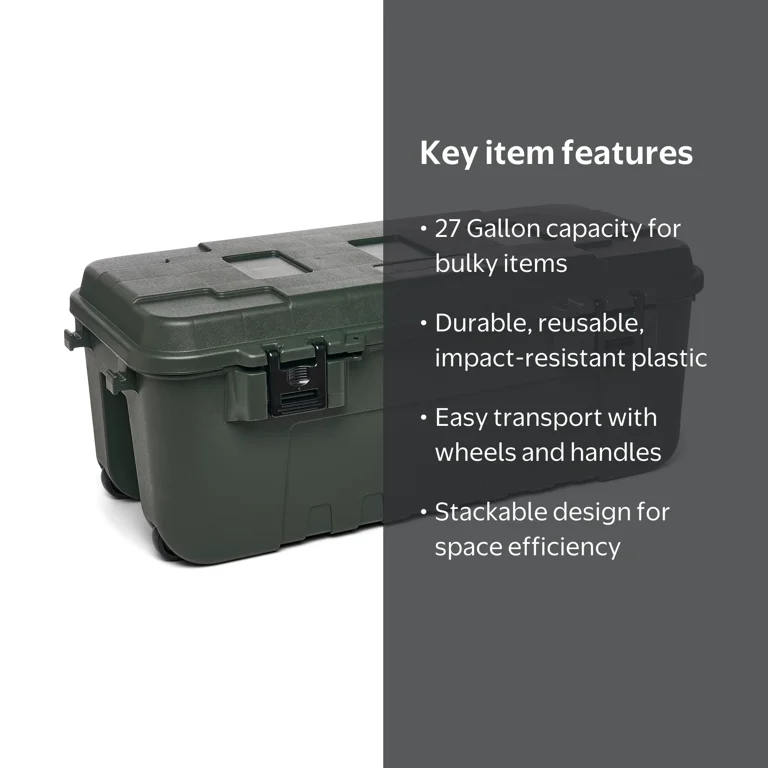 Plano Sportsman's Trunk, OD Green, 27-Gallon Lockable Storage Box
