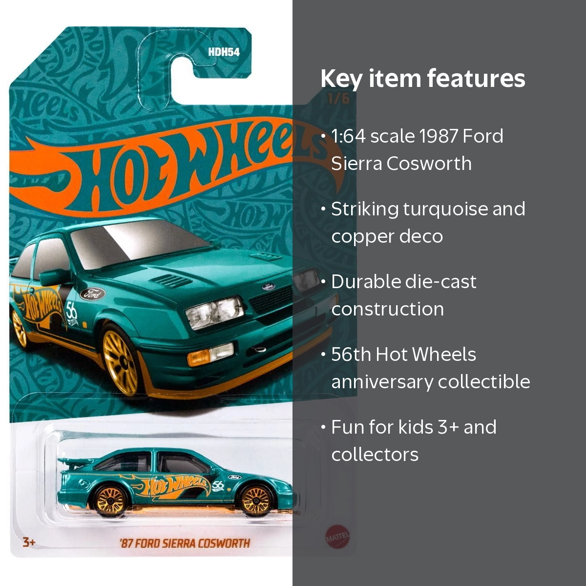 Hot Wheels '87 Ford Sierra Cosworth 1:64 Scale Die-Cast Toy
