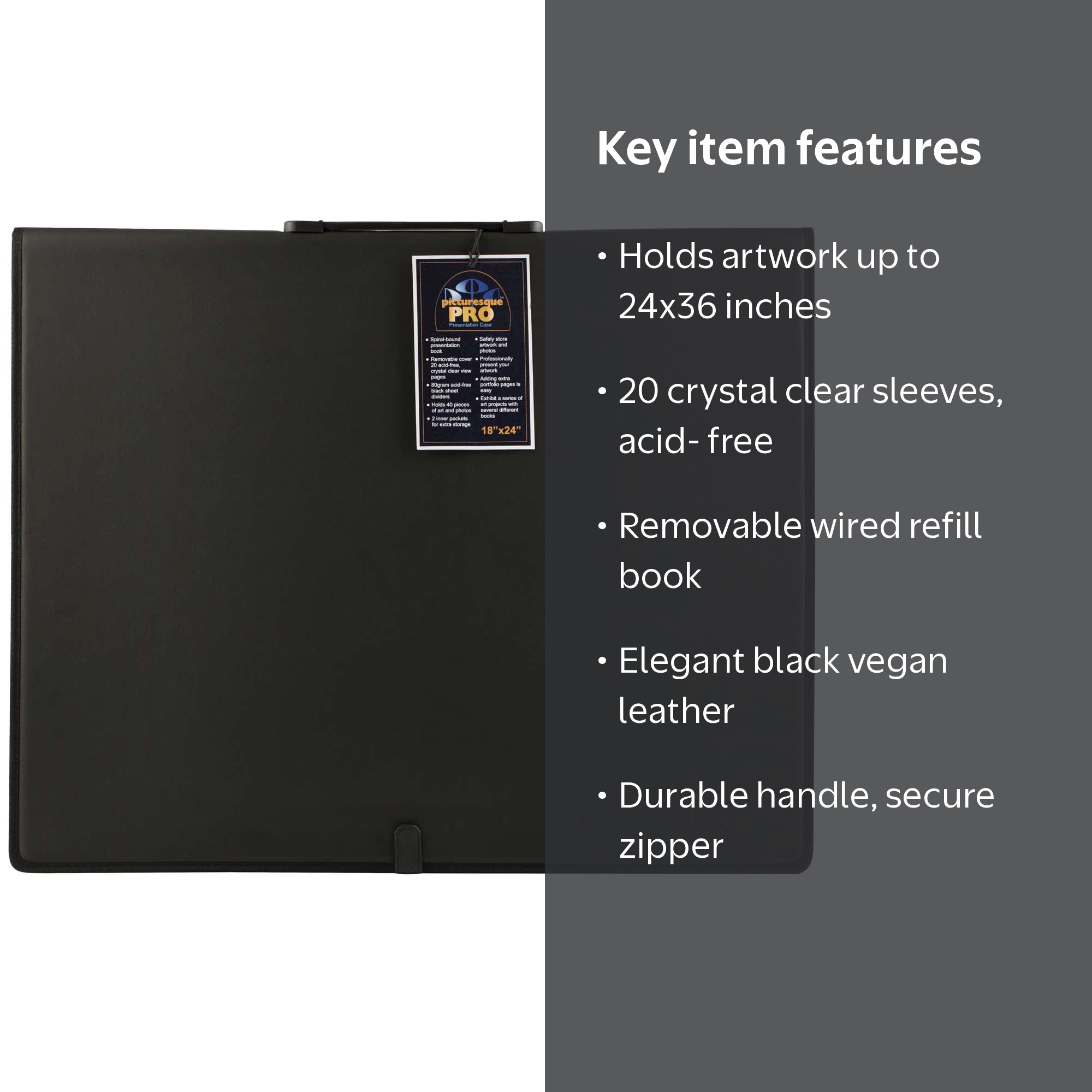 Picturesque Pro Art Portfolio Case, 20 Sleeves, 24
