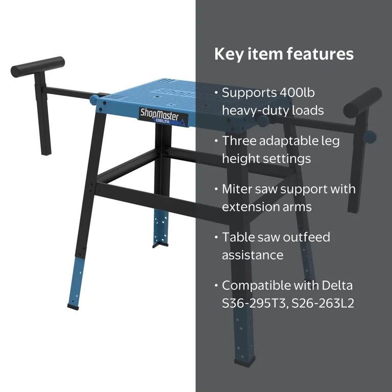 Delta ShopMaster Universal Table Saw and Miter Saw Stand - Walmart.com