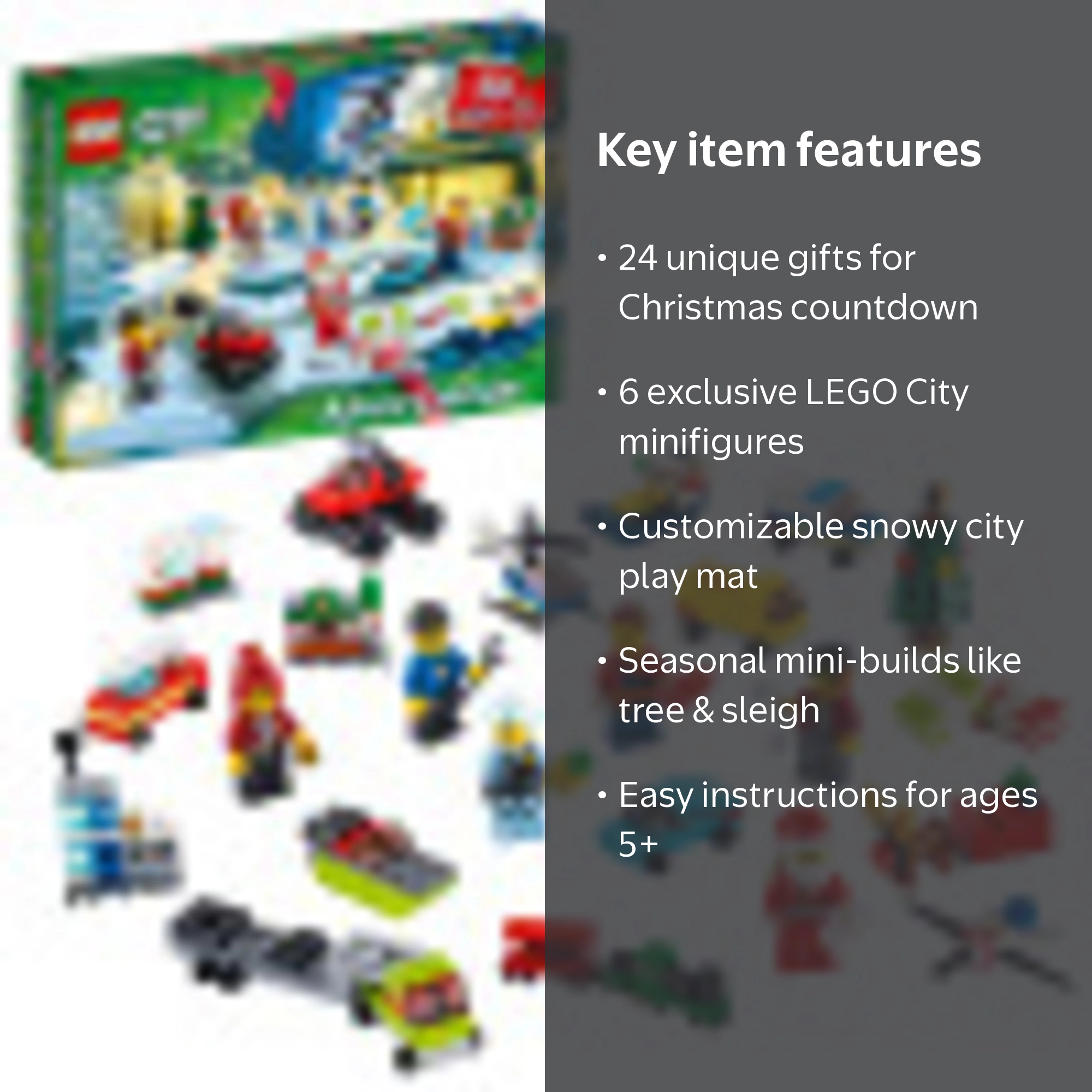 LEGO, City Advent Calendar 60268, With City Play Mat, Festive Toy