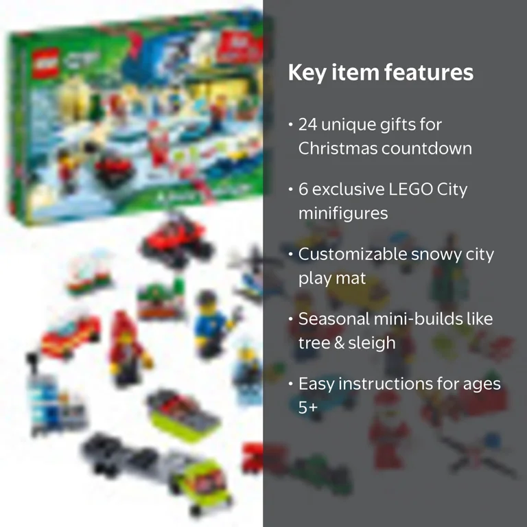LEGO, City Advent Calendar 60268, With City Play Mat, Festive Toy