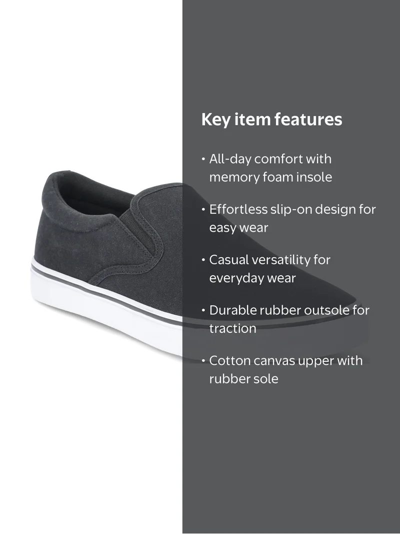 No Boundaries Men's Clinton Slip On Casual Sneakers - Walmart.com