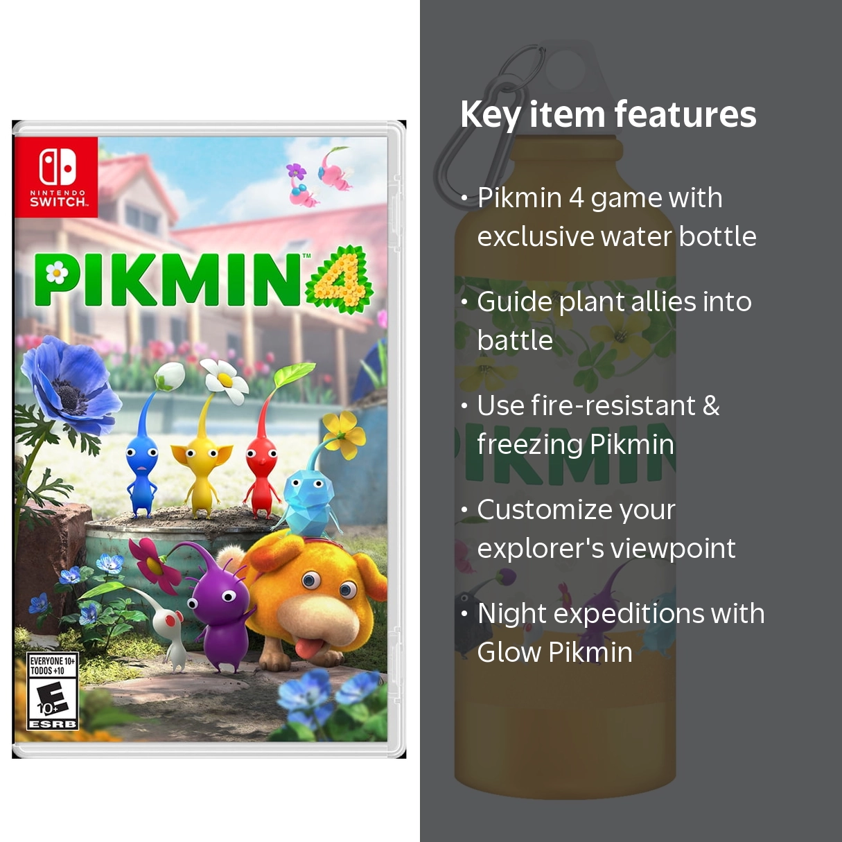 Pikmin 4 with Exclusive Stainless Steel Water Bottle - Nintendo