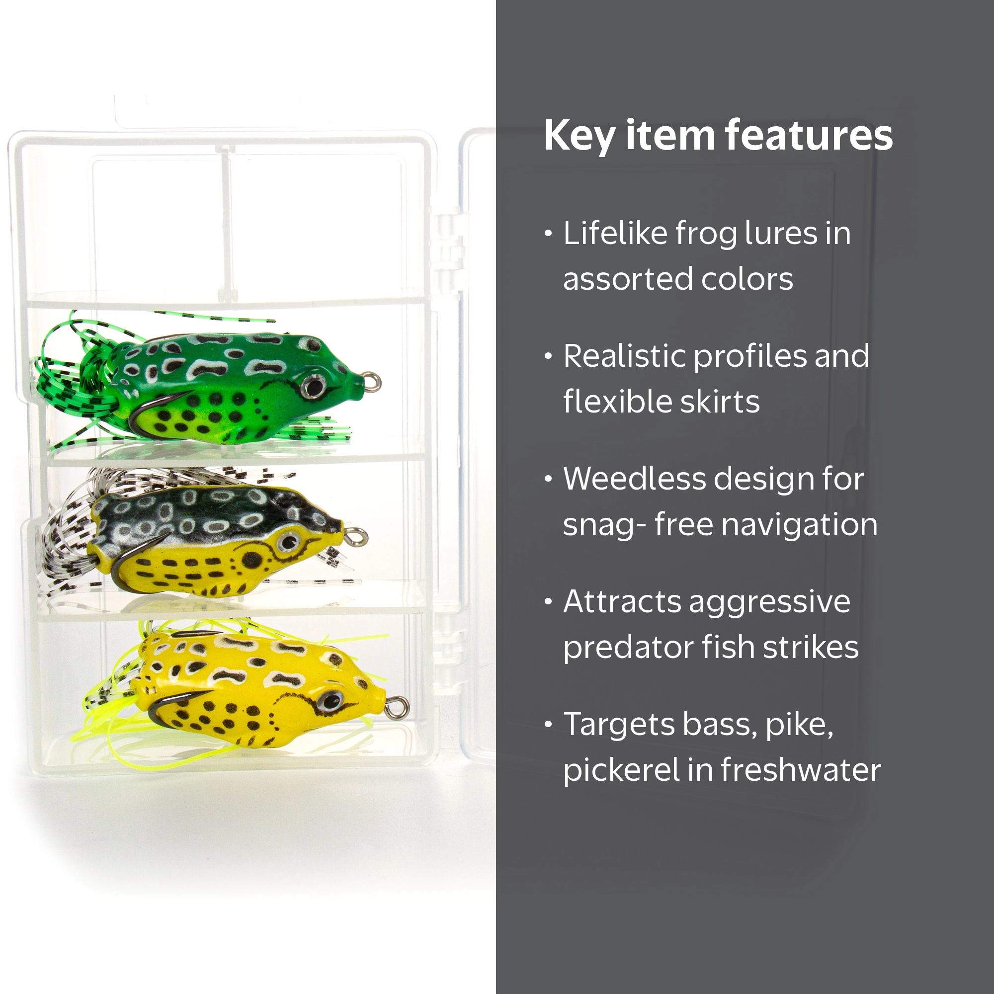 Ozark Trail Frog Fishing Lure Kit, Utility Box, Assorted Colors