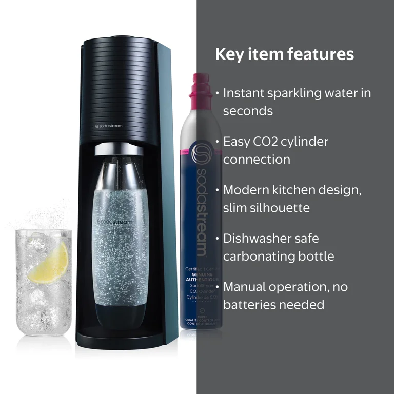 SodaStream Terra Sparkling Water Maker with CO2 and Carbonating