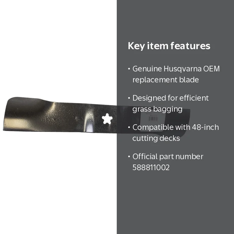 Husqvarna Genuine OEM Bagging Blade - 588811002 - Walmart.com