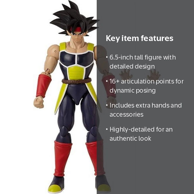 Bandai Dragon Ball Super Dragon Stars Bardock Action Figure Set, 3
