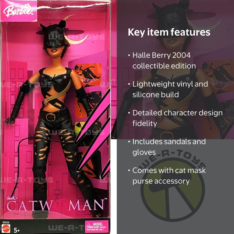 Mattel Barbie Catwoman Lightweight Child Dolls, Vinyl Silicone