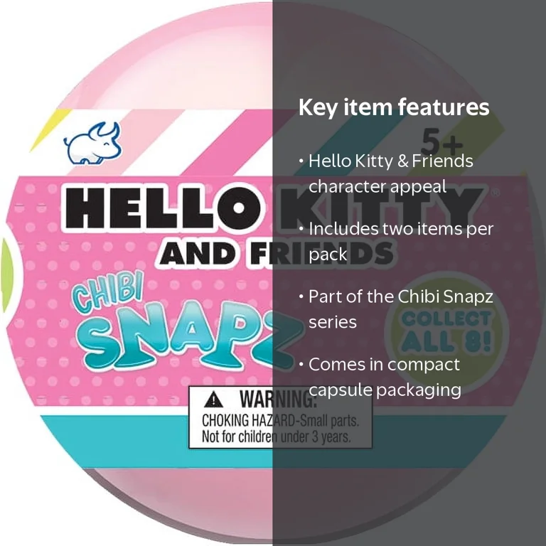 Hello Kitty & Friends Chibi Snapz 2Pk Capsule - Walmart.com