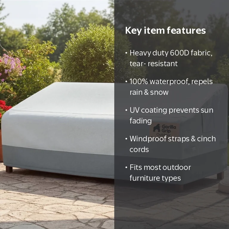 GORILLA GRIP Patio Furniture Cover, 80 Inch Sofa Size, Waterproof