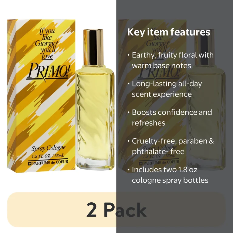 2 pack) Primo Cologne Spray for Women, 1.8 oz - Walmart.com