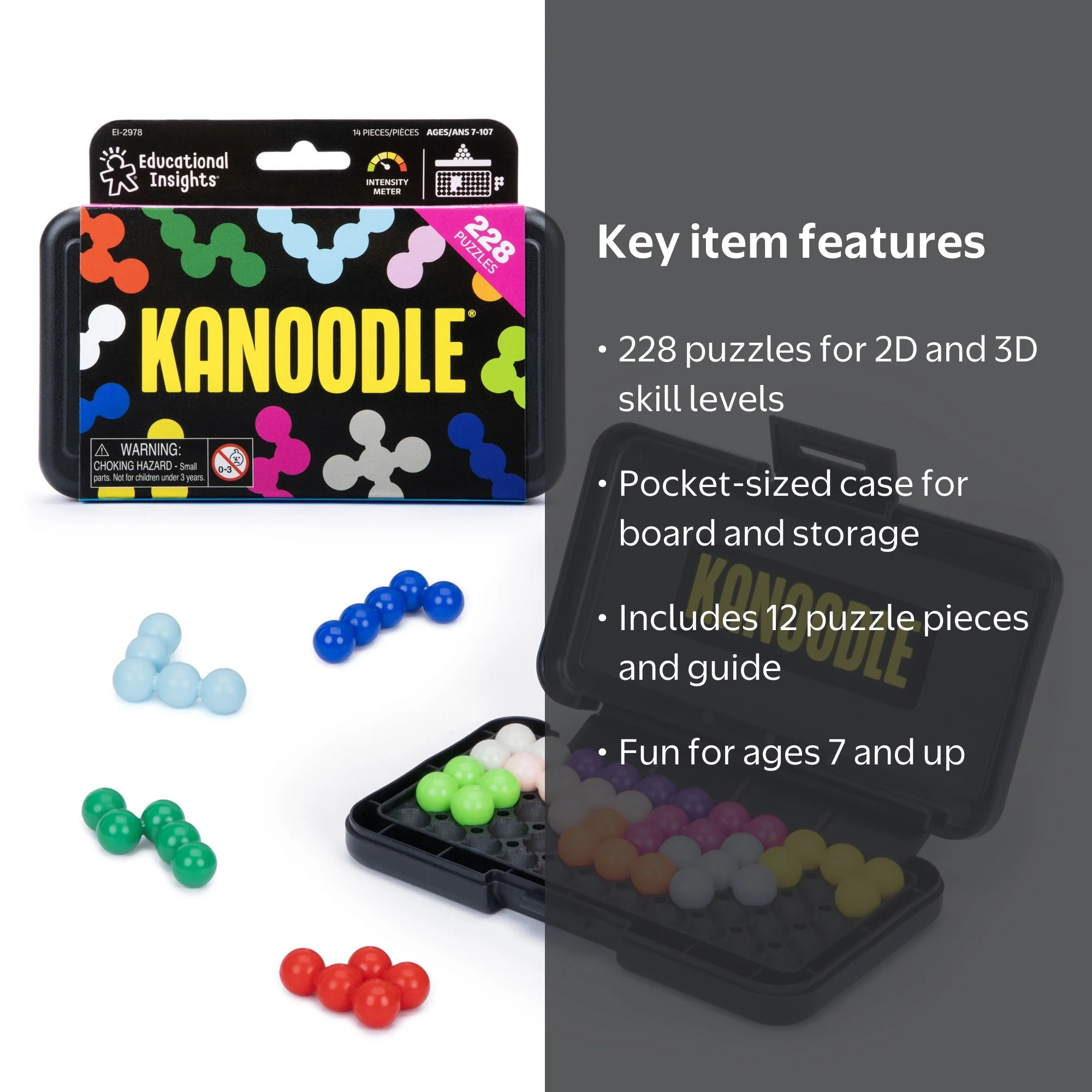 Educational Insights Kanoodle 3D Brain Teaser Puzzle Game, 228