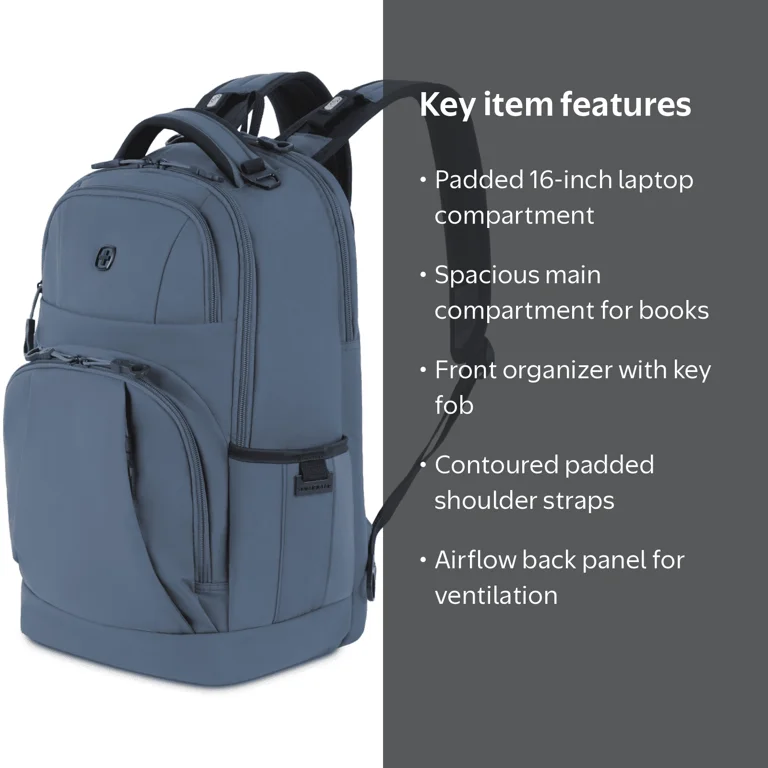 SWISSGEAR 5698 Laptop Backpack - Blue - Walmart.com