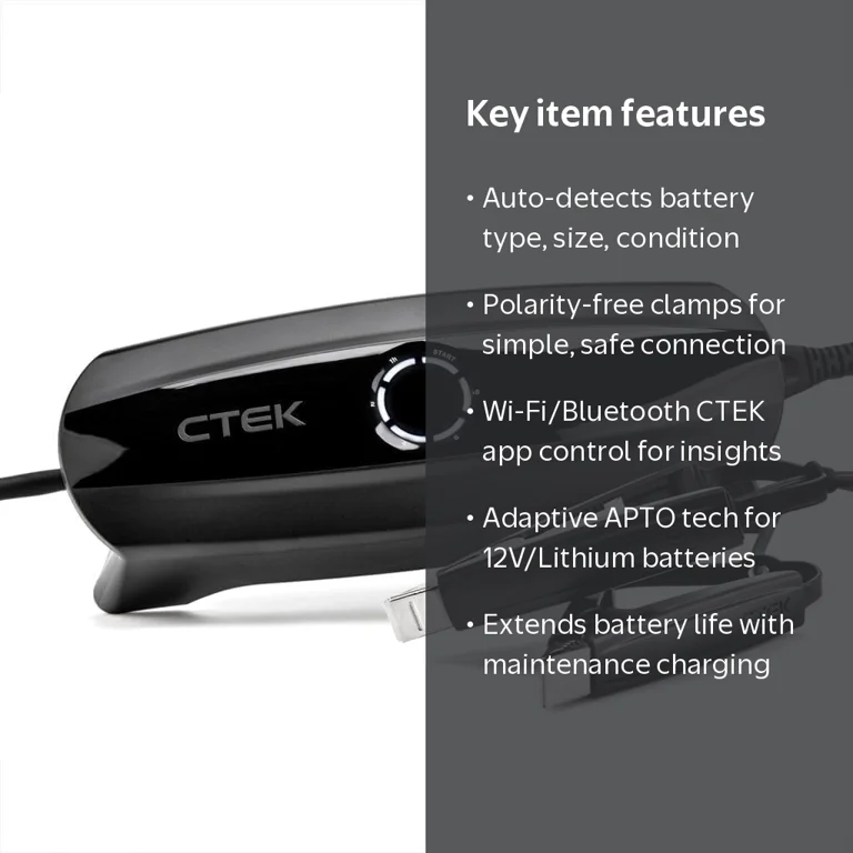 CTEK CS ONE Gen 2 12V Smart Battery Charger with WiFi App Control
