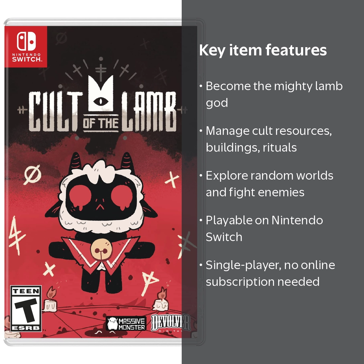 Devolver Digital, Cult of the Lamb, Nintendo Switch - Walmart.com