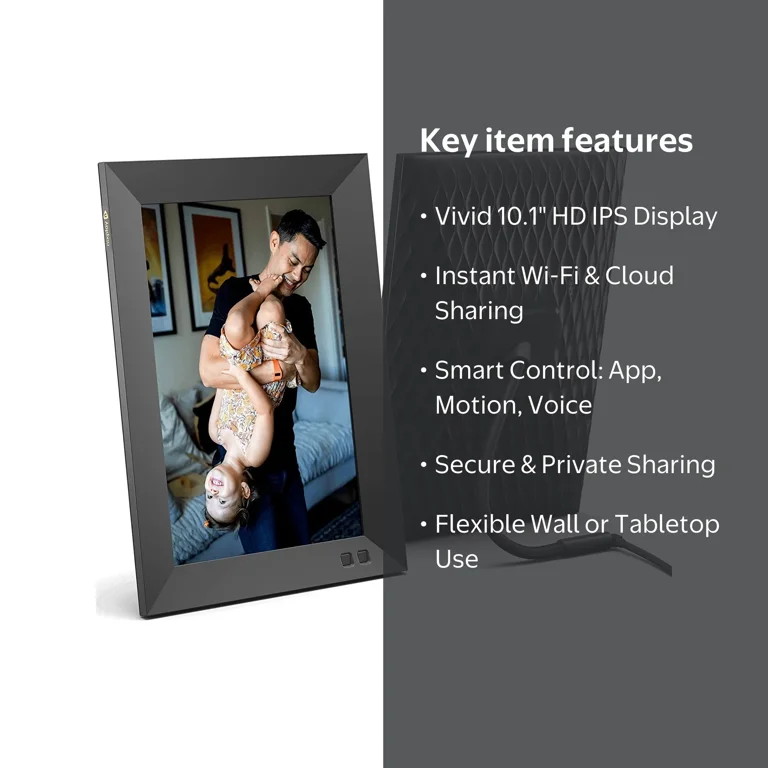 Nixplay Smart 10.1 Inch Wi-Fi Picture Frame with Mobile App