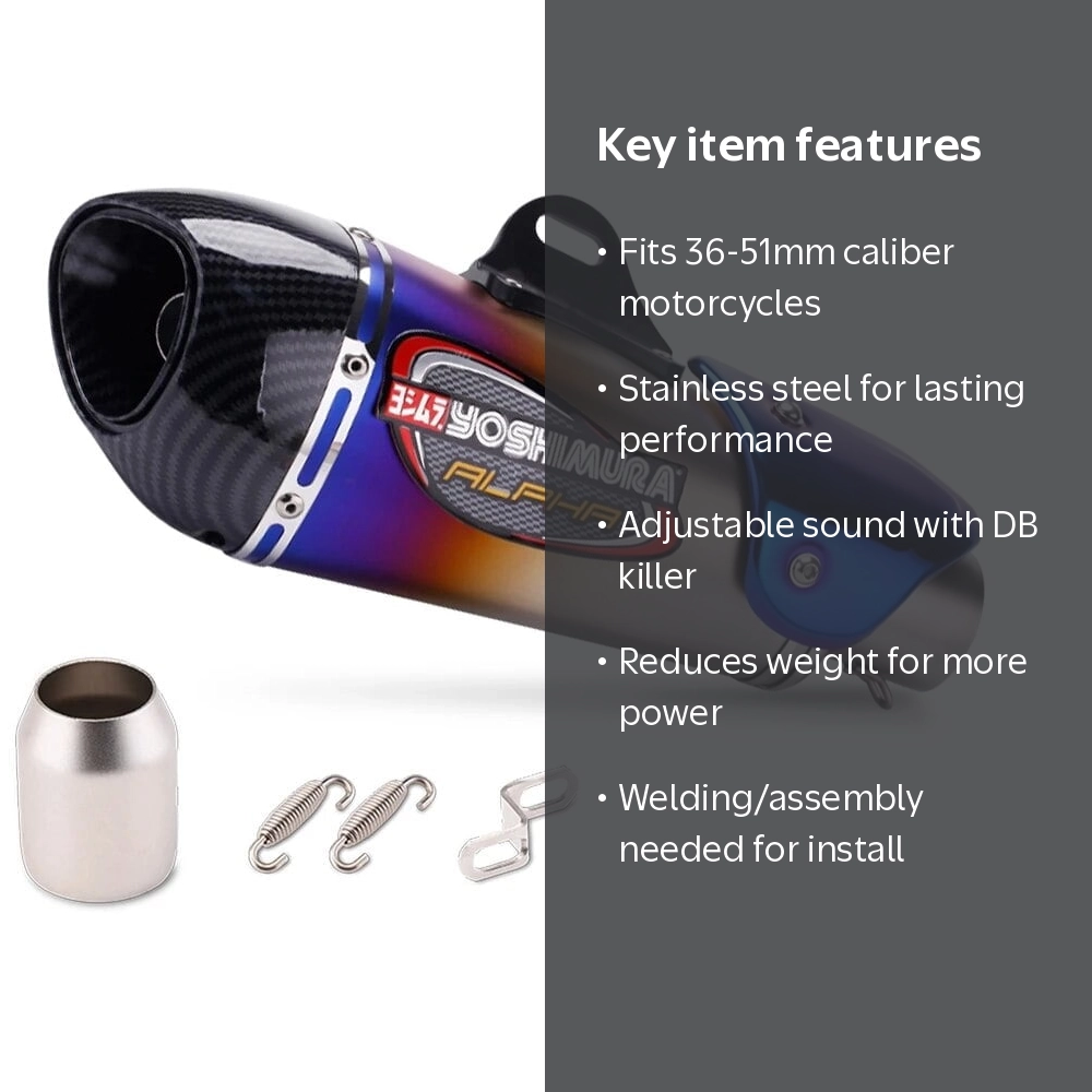 Motorcycle Exhaust YOSHIMURA Alpha Carbon DB Killer Muffler Escape