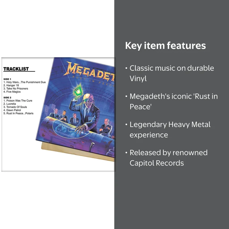 Megadeth - Rust in Peace - Heavy Metal Music & Performance - Vinyl