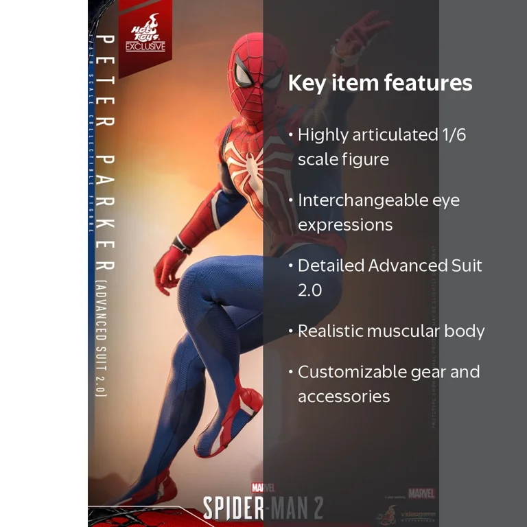 Marvel's Peter Parker Spider-Man 2 Advanced Suit 2.0 - 1/6 Scale