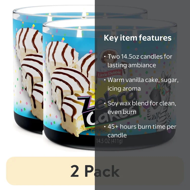  creek candle キャンドル　2芯　ジャー　グース　クリーク 2 pack) Goose Creek 3-Wick Little Debbie Zebra Cakes Scented Jar