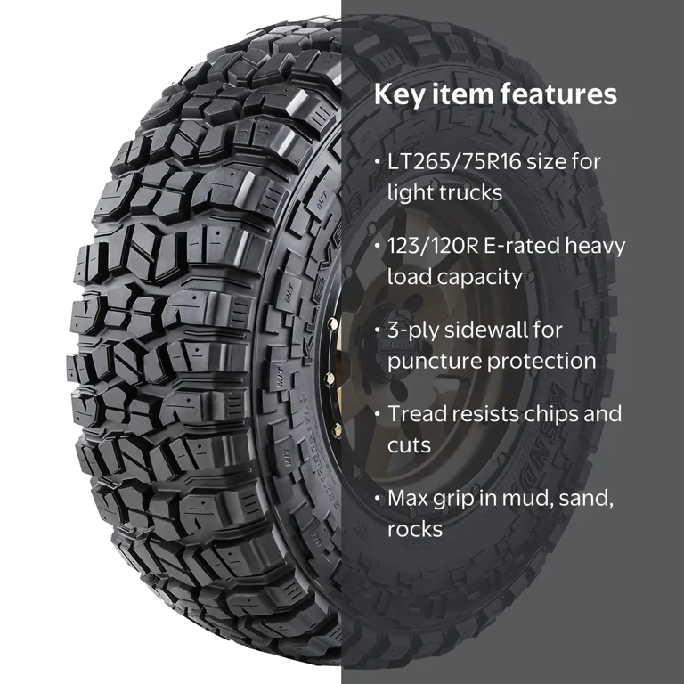 Kenda Klever M/T2 KR629 Mud Terrain LT265/75R16 123/120R E Light