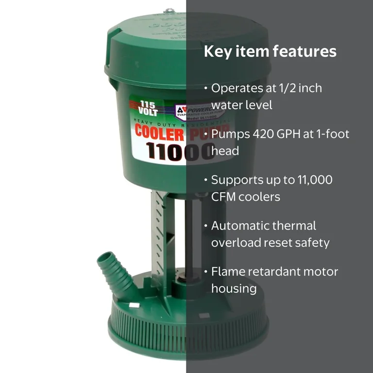 Dial Manufacturing, Water Pump, UL11000, Green, 11,000 CFM Cooler