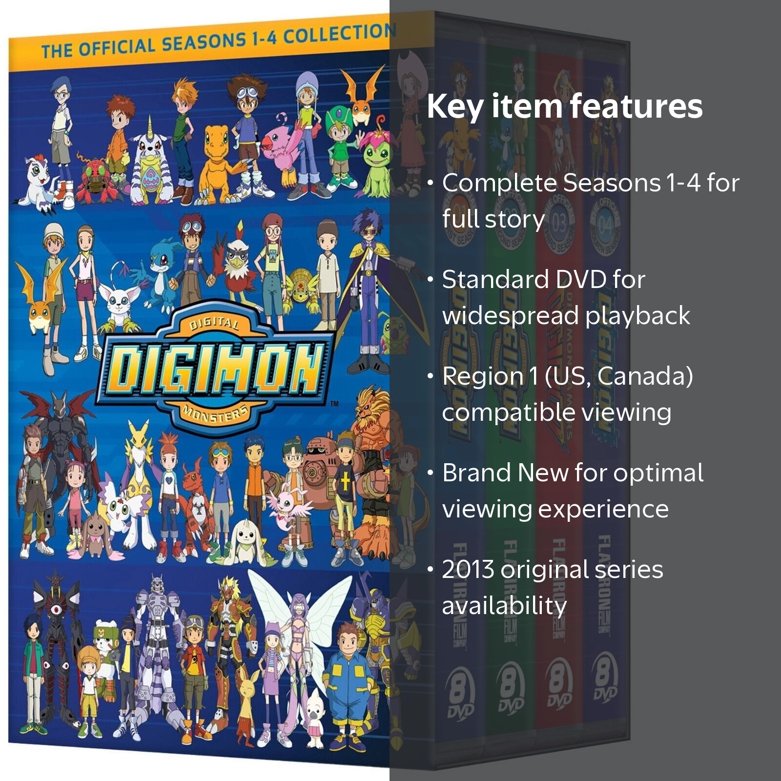 Digimon Digital Monster: Complete English Anime Series Seasons 1-4