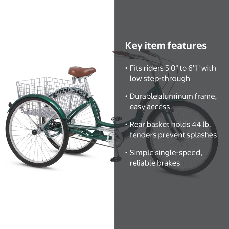 schwinn three wheeled bicycle Meridian Adult Tricycle 24in Front V Upgrading Schwinn Meridian adult tricycle
