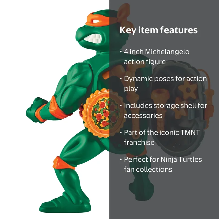 Playmates Toys Teenage Mutant Ninja Turtles Storage Shell Action