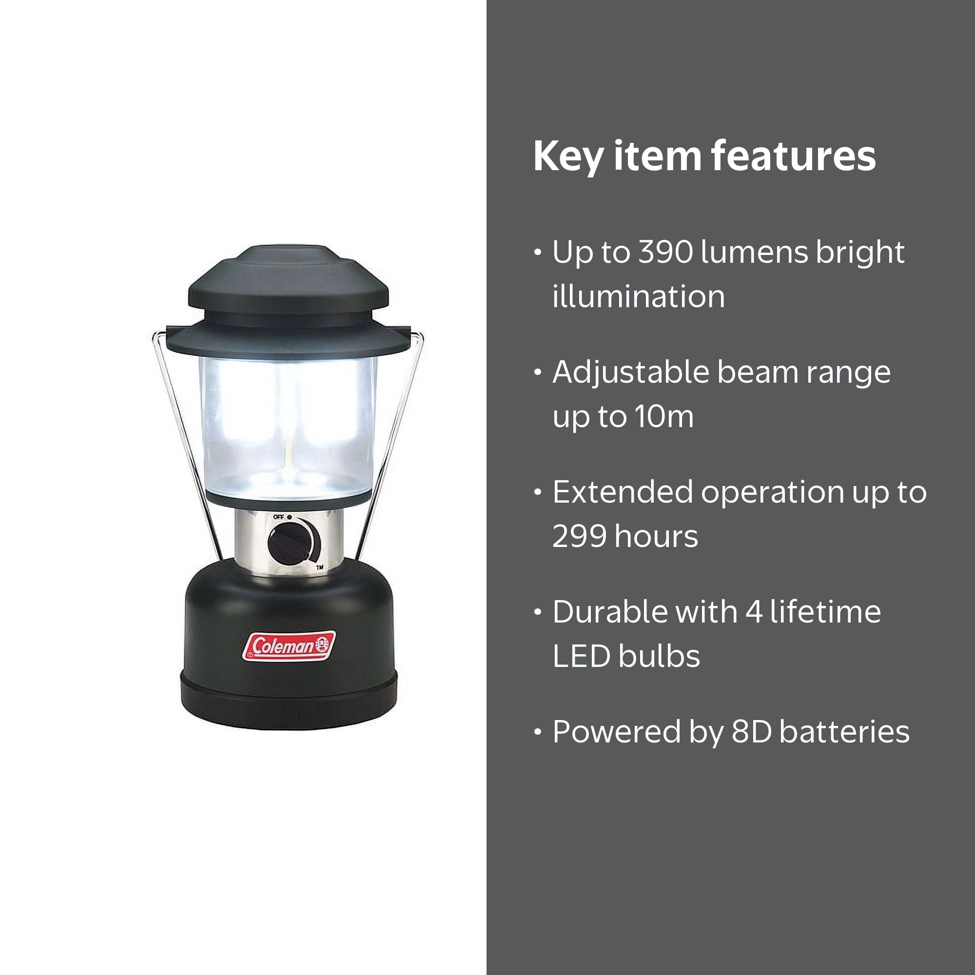 Coleman, Twin LED Lantern, 390 Lumens, Battery Powered - Walmart.com